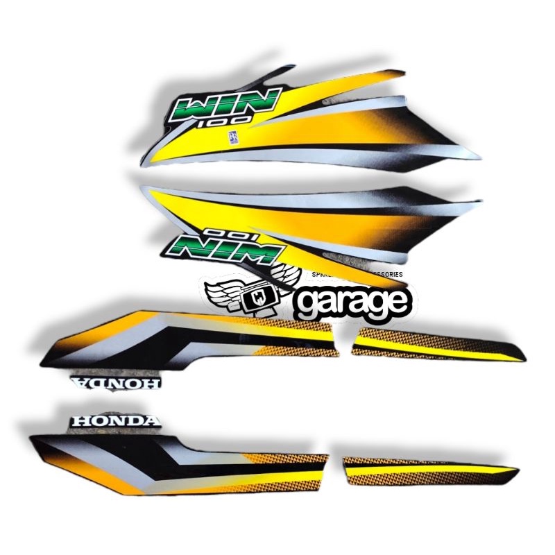 Striping win Stiker Lis Body Full Honda win 100 kualitas bagus win100