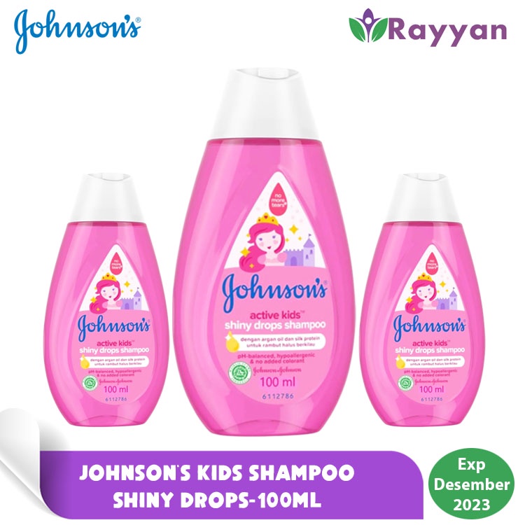 Johnson's Kids Shampoo Shiny Drops 100 Ml Lembut dan Wangi  | Shampoo anak Johnson's Shiny Drops| Sampo Bayi Lembut dan Wangi