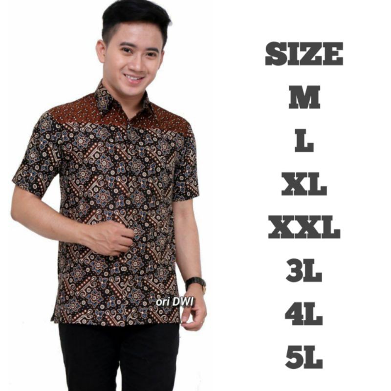 Promo Big Size Kemeja Batik Lengan Pendek Pria Hem Batik Ini Pria Baju Batik Jumbo Xxl 3l 4l 5l xmpMyeXfy3Oz8dJ