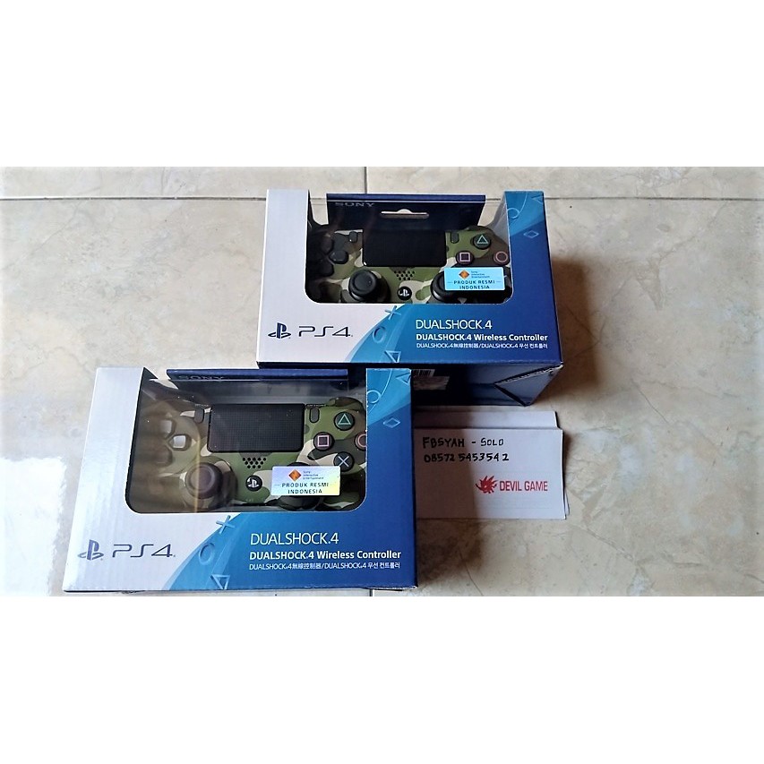 STIK PS4 GREEN CAMO ARMY LED BAR NEW MODEL DUALSHOCK 4 CAMOUFLAGE ORIGINAL GARANSI RESMI