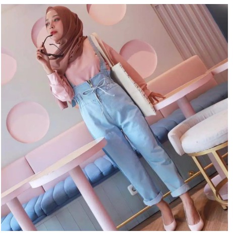 SET TERUPDATE Set Kanda Abu 2In1 Setelan Baju  Muslim  