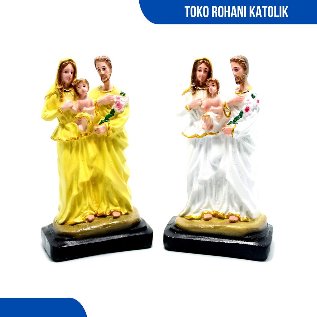 PATUNG KELUARGA KUDUS 15 CM (GENDONG) / PATUNG YESUS MARIA YOSEP / PARUNG ROHANI / KELUARGA KUDUS KATOLIK