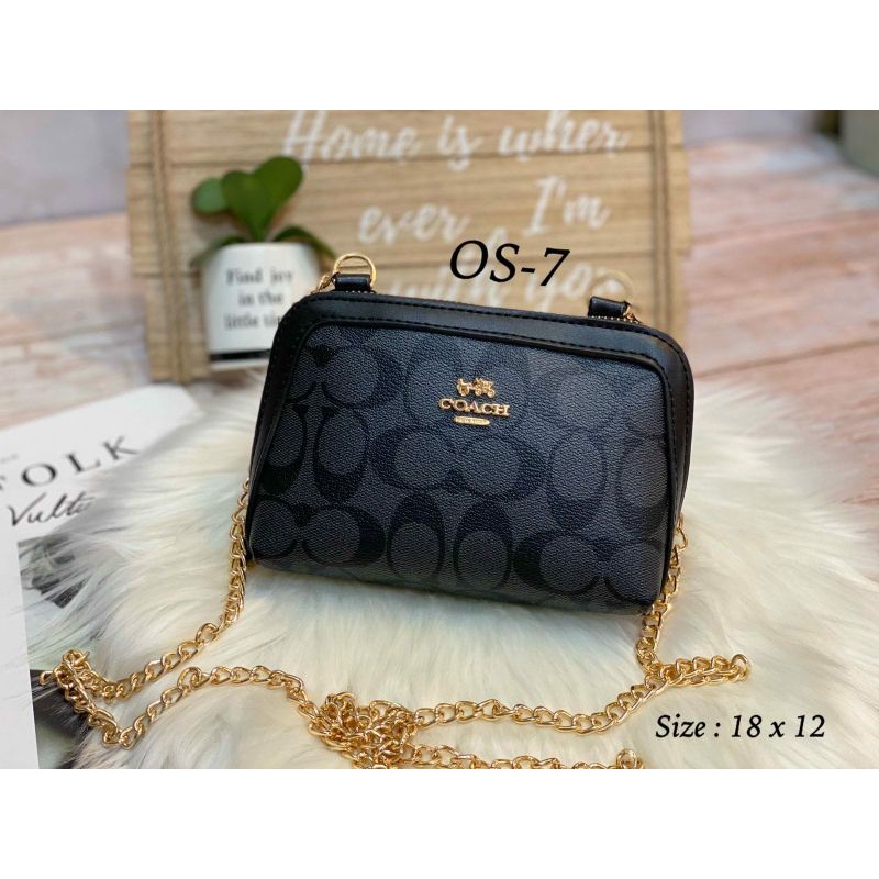 Tas Slempang Os Oval Mini Embos Wanita Import