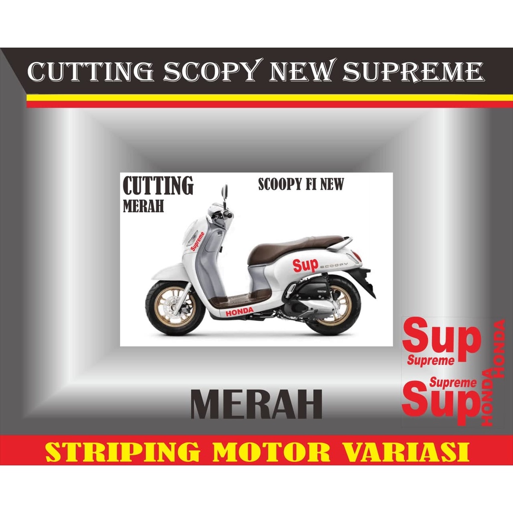 striping stiker cutting scoopy new supreme