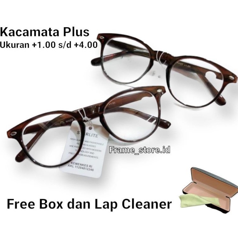 KACAMATA BACA / KACA MATA PLUS FRAME OVAL UNTUK PRIA DAN WANITA TERMURAH