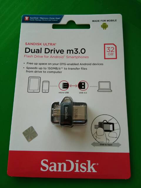 KHANZAACC FLASHDISK Sandisk Ultra Dual OTG USB Flash Drive M3.0 32GB