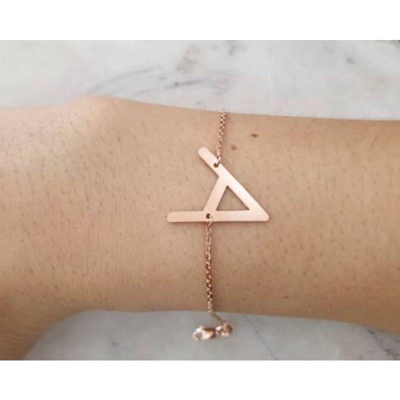 GELANG TITANIUM FASHION IMPOR WANITA ALPHABET