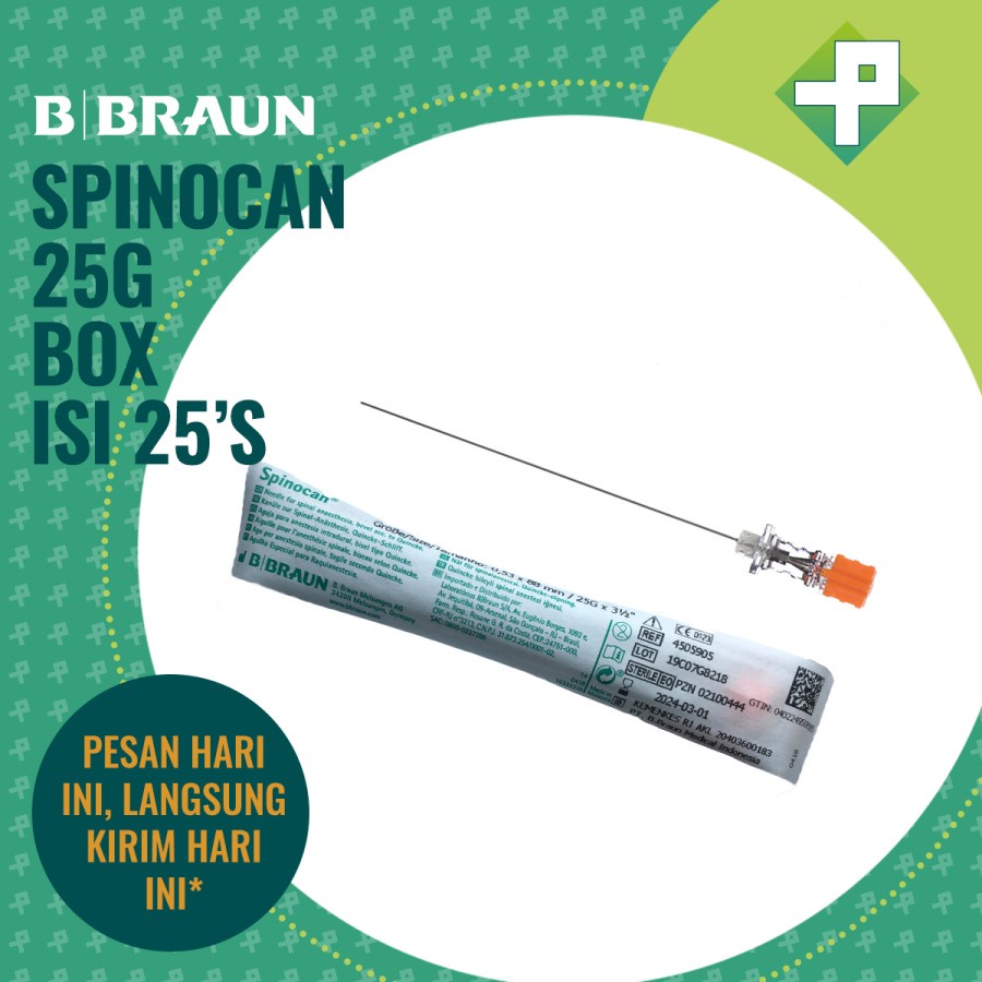 Spinocan 25G 26G 27G BBraun / BBraun 1 BOX isi 25'S