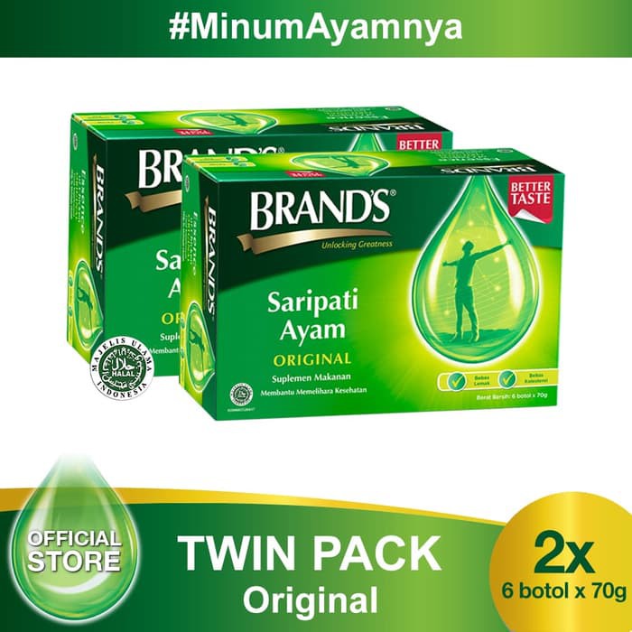 

TERMURAH - Twin Pack BRAND'S Saripati Ayam Original 70 Gr (isi 12 botol)