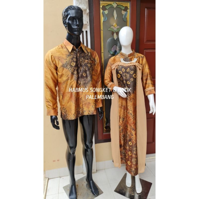 COUPLE GAMIS JUMPUTAN PALEMBANG ASLI SUTRA GOLD