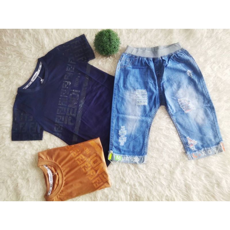 Stelan anak cowok  import  Fendi denim f06-5589