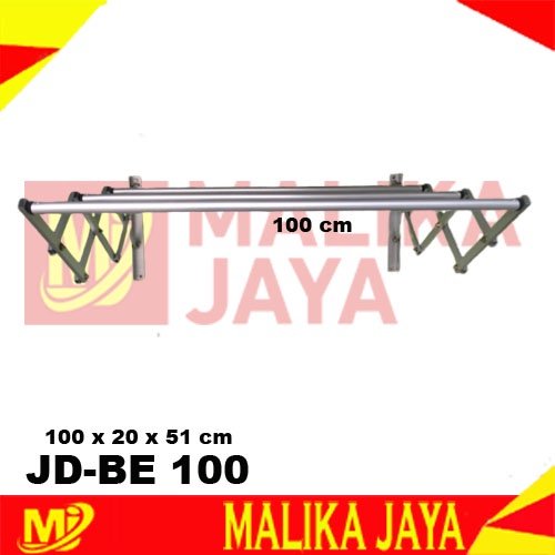 Jemuran Dinding BE 100 cm Warna Silver