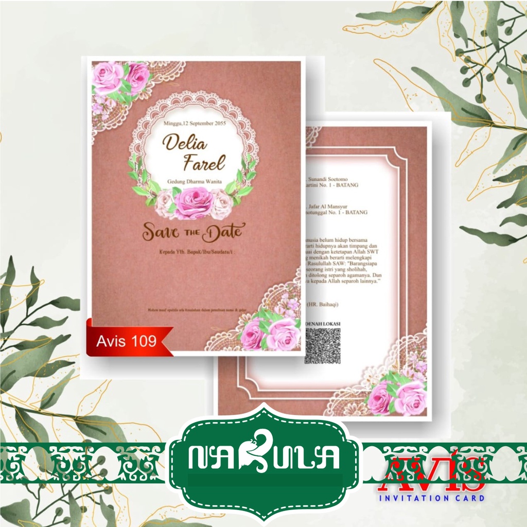 

Undangan Blangko TERBARU Seri Avis 109 Harga Murah