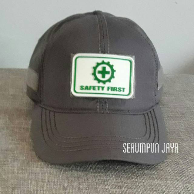 TOPI SAFETY FIRST - K3 - TOPI VELCRO ABU free PATCH