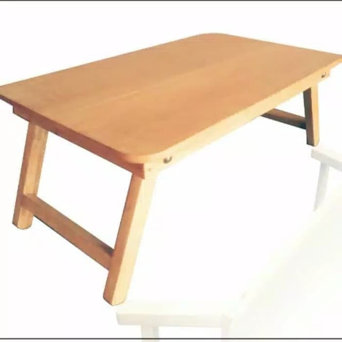 meja lipat kecil kayu solid