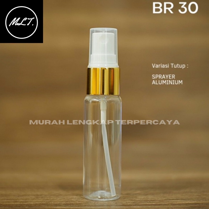 BOTOL 30ML BENING CLEAR SPRAY GOLD SILVER PET 30 ML SPRAYER SEMPROT IMPORT SPRAI