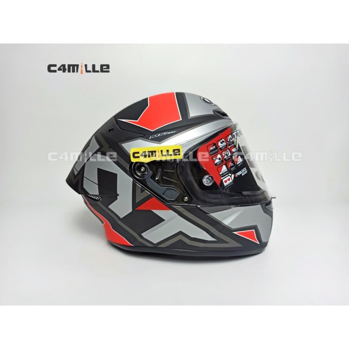 HELM KYT TT COURSE ELECTRON MATT GREY RED FULL FACE LIMITED 2020