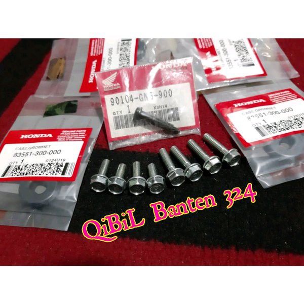 GV19J Baut Full Body set Lengkap bodi Honda Astrea Star Prima Baut batok karet Original AHM