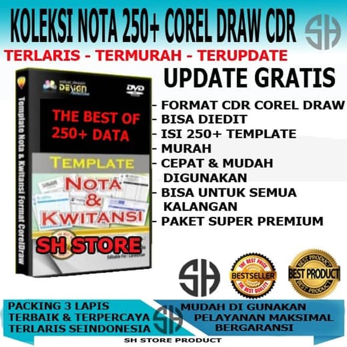 Paket Template Desain Nota design Siap Edit Siap Pakai Format CDR
