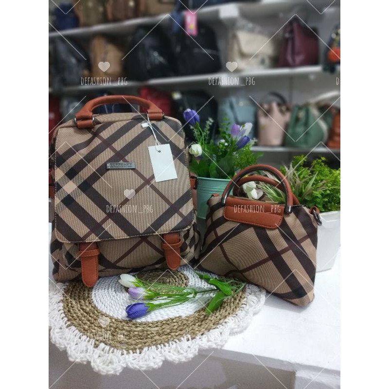 Tas ransel Burberry/ Tas batam / tas import / tas sekolah