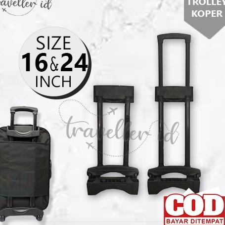 Jual BIG SALE Trolley untuk Koper Kain roda 2 Size 16 Inch & 24 Inch harga satu set roda dan kaki | Shopee Indonesia