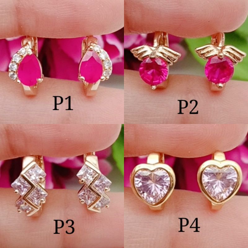 Anting lapis emas model tercantik ready stok