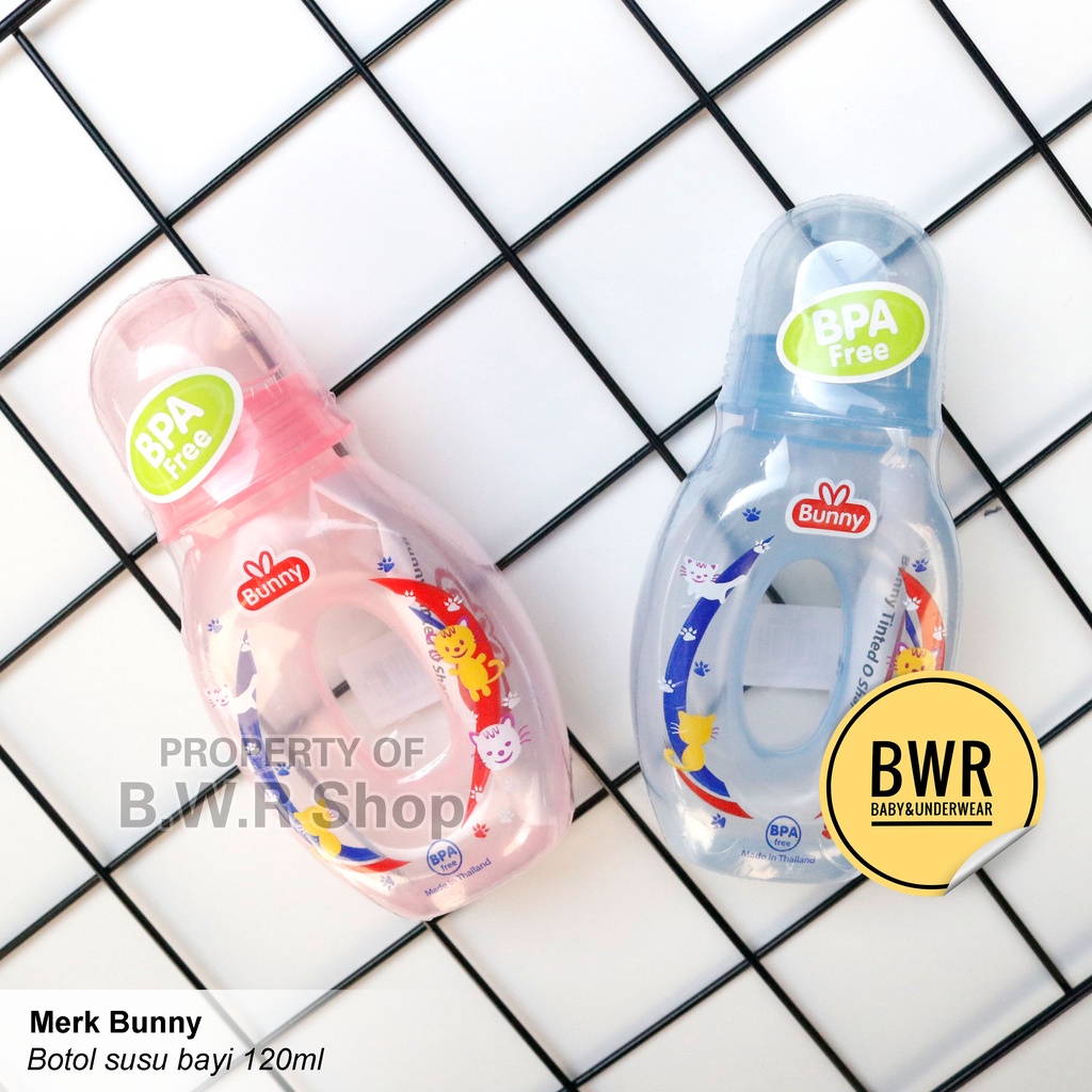 Botol Susu Bunny Donat 120ml KECIL / Botol Susu Bayi ASI Oval Baby Bottle Donut BPA Free | Bwr IX