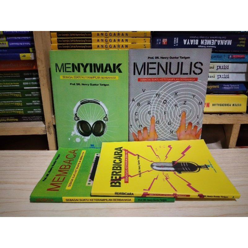 

Buku seri keterampilan berbahasa indonesia 1 paket 4 buku, menyimak,menulis,membaca,berbicara Henry guntur tarigan