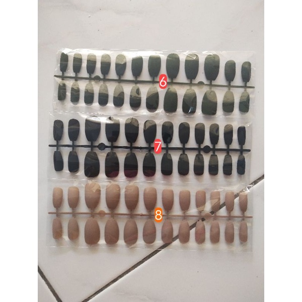 KUKU PALSU WARNA MATTE ISI 24PCS / NAIL ART