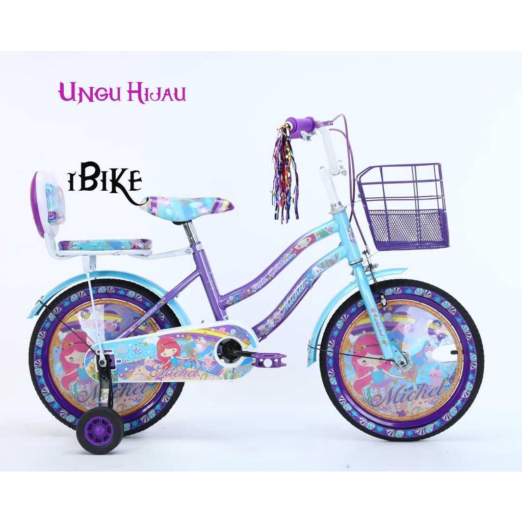 Sepeda Anak Mini Michel Princess 12 16 18 Inch packing dus rapi aman , sepeda anak murah