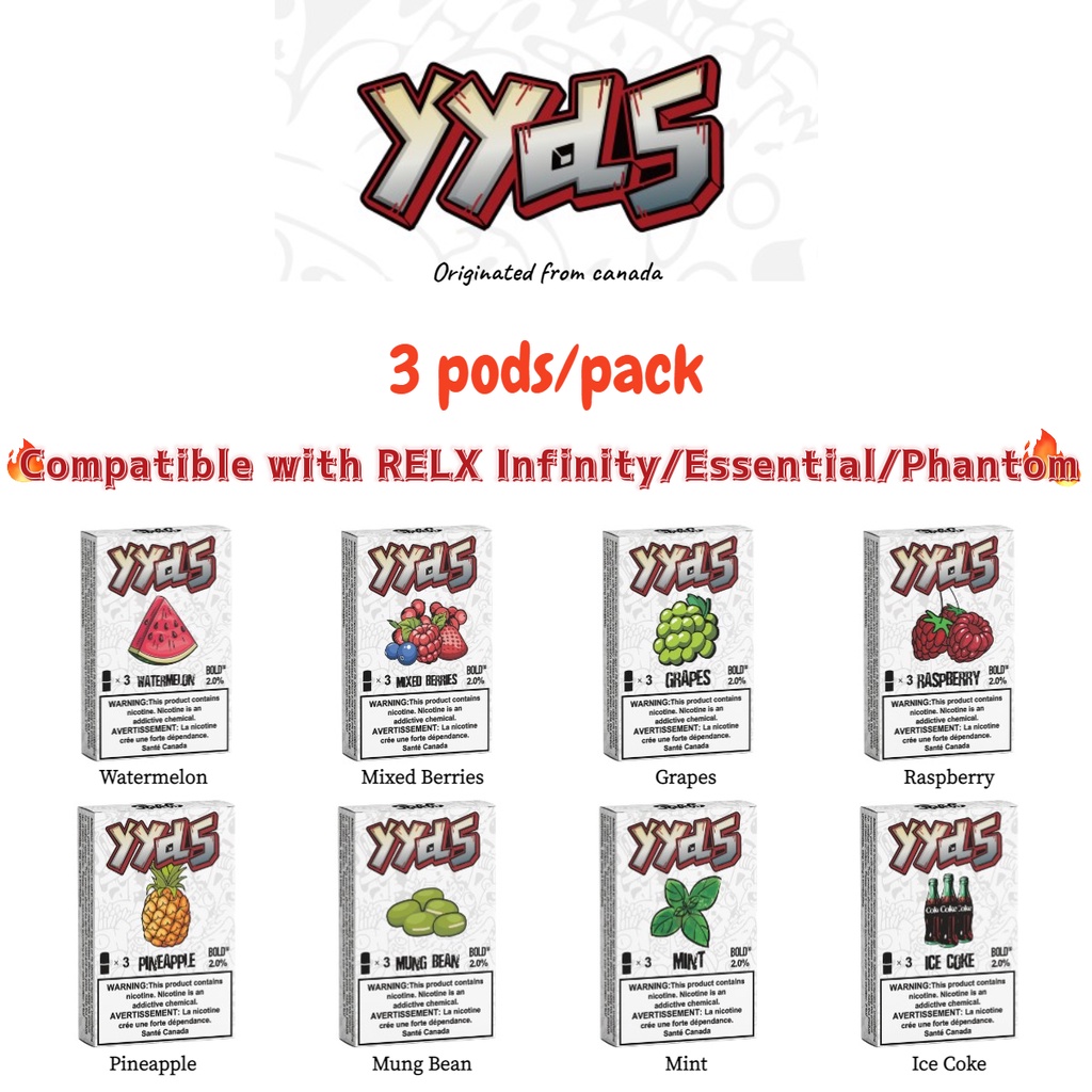 [RELX Pods] The YYDS Pod Compatible with RELX Infinity/Essential Device Vapee(3 pods/pack)