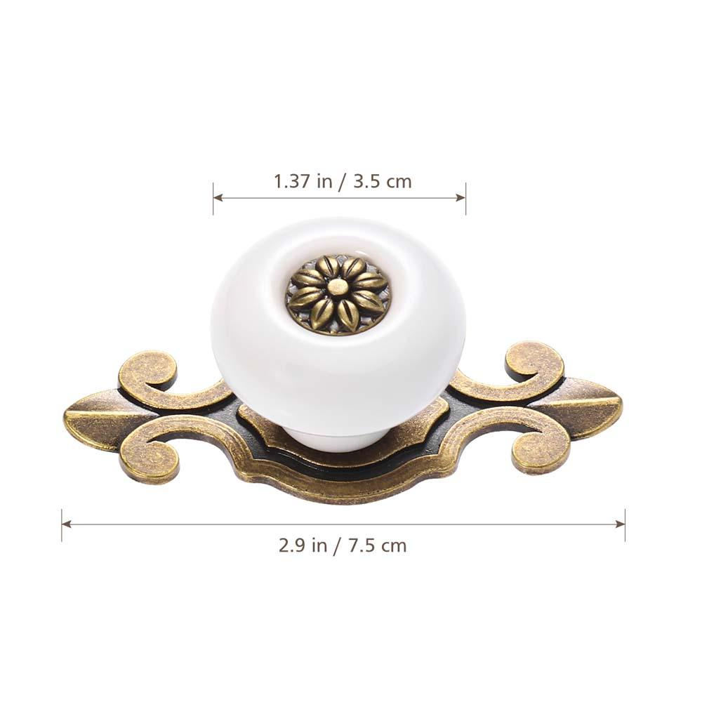 [Elegan] Knob Pintu 2per4/6pcs Vintage Kabinet Lemari Pakaian Zinc alloy Pegangan Laci