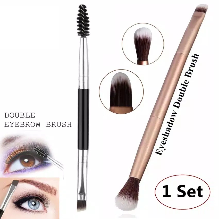 Make Up Brush Eyeshadow Double And Blending Eye Makeup Tool (F092 + F061)