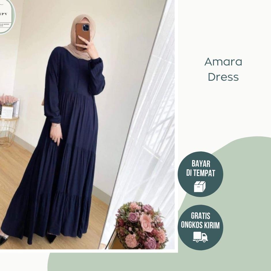 Penjualan Terbanyak.. GAMIS POLOS BAHAN RAYON TWILL JUMBO BUSUI - AMARA HOMEY DRESS MAXI - BASIC BAS