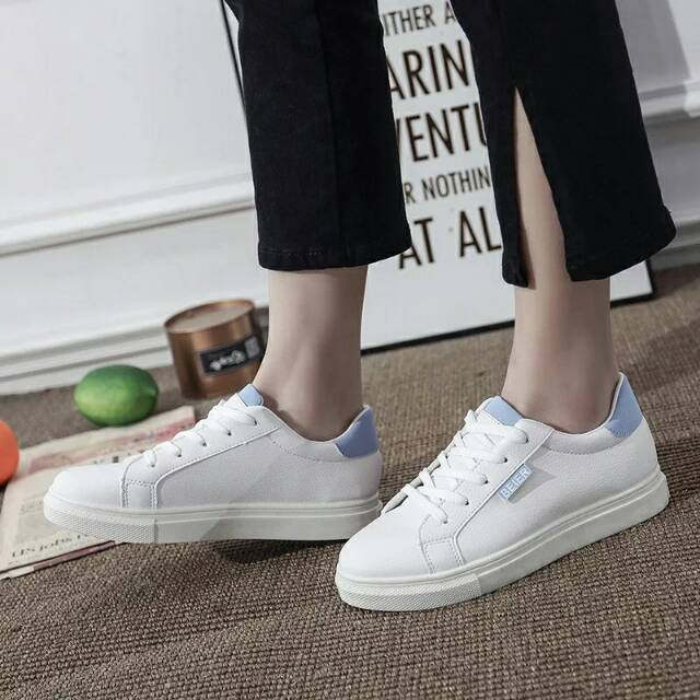 Sepatu Sneakers Wanita BEIER Spatu Snikers Putih Tali Perempuan Cewe Cewek FSH153 Cladiva