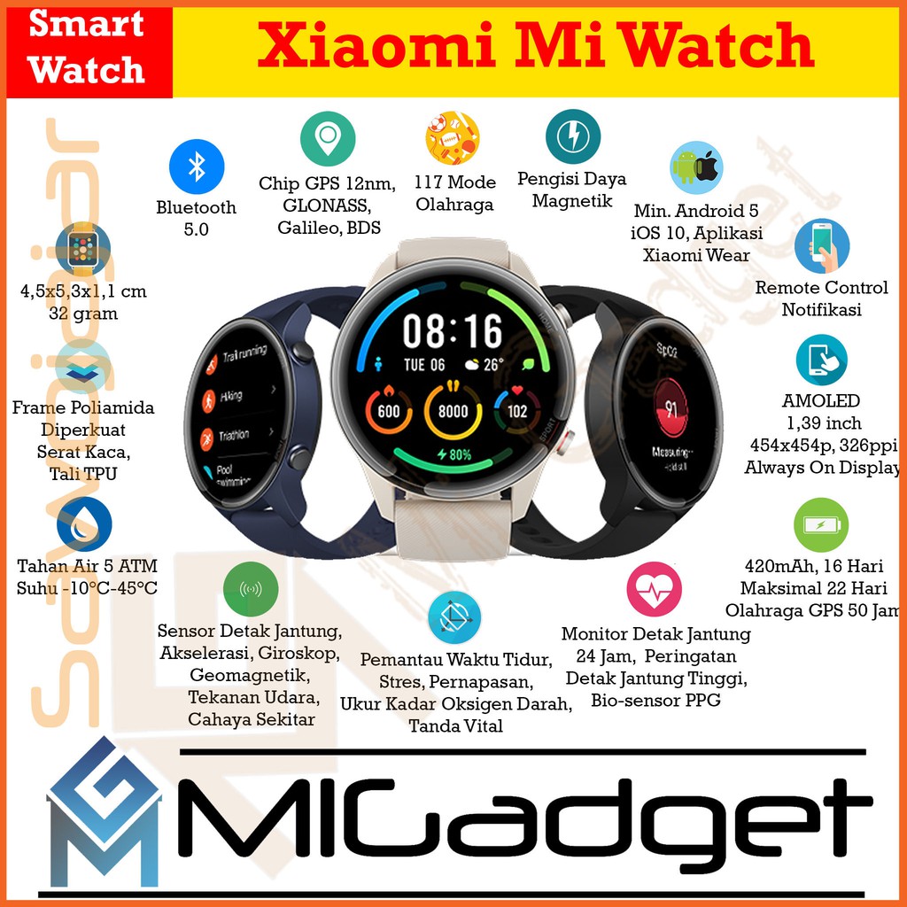 Xiaomi Watch Smartwatch Jam Tangan Watch