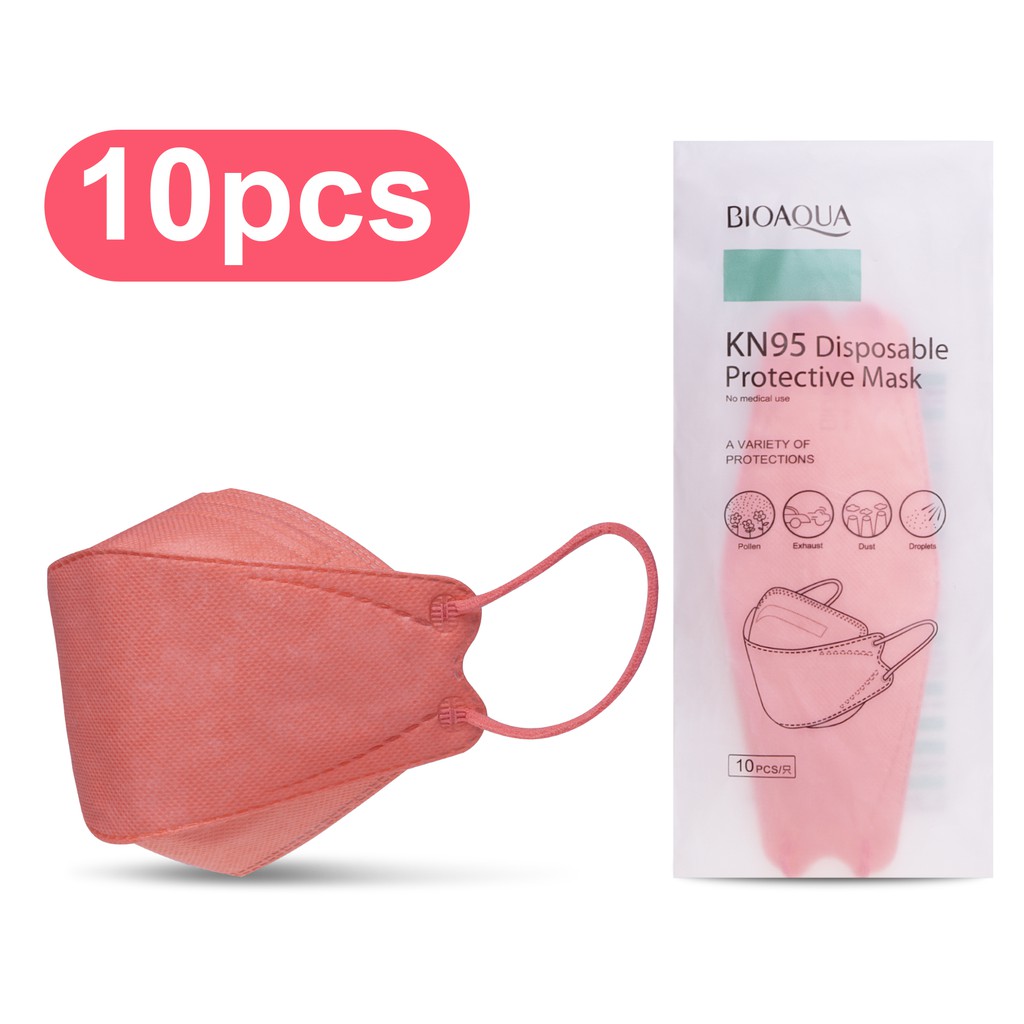 Masker KF94 BIOAQUA sekali pakai terbaru bahan disposable grosir warna peach