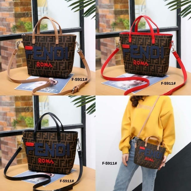 FENDI FF Canvas Fashion Tote Bag F-5911
