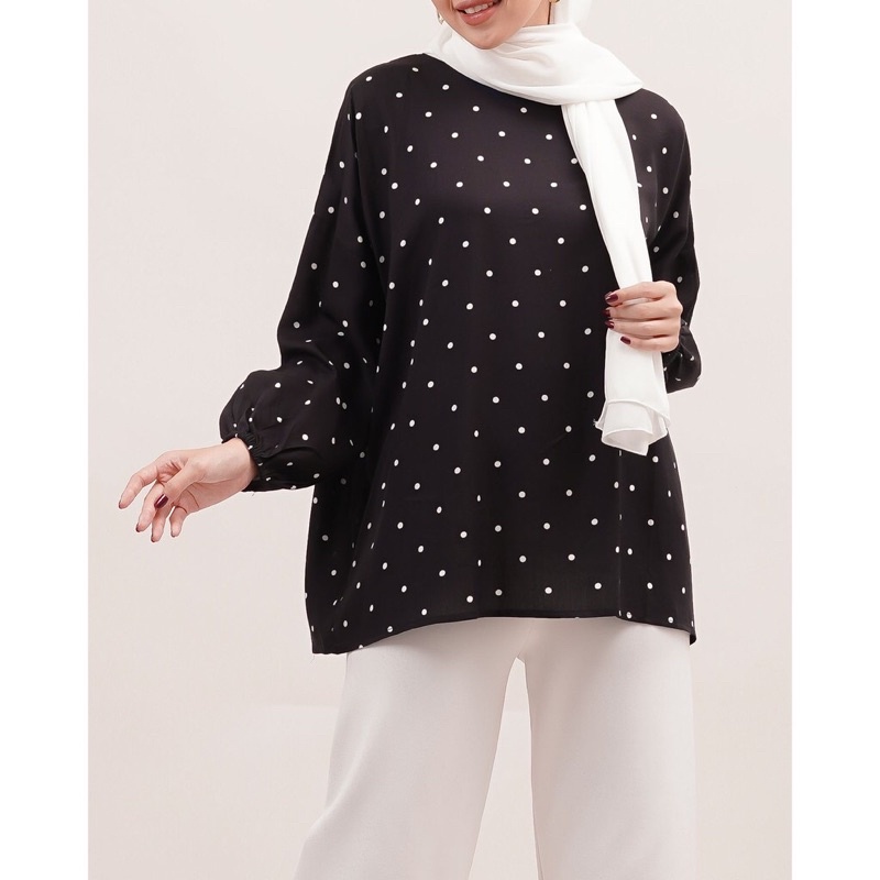 ZEVA TOP BLUS POLKADOT