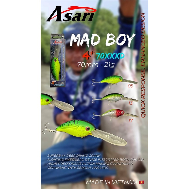 Lure ASARI MAD BOY 70XXXD (7cm / 21gram)