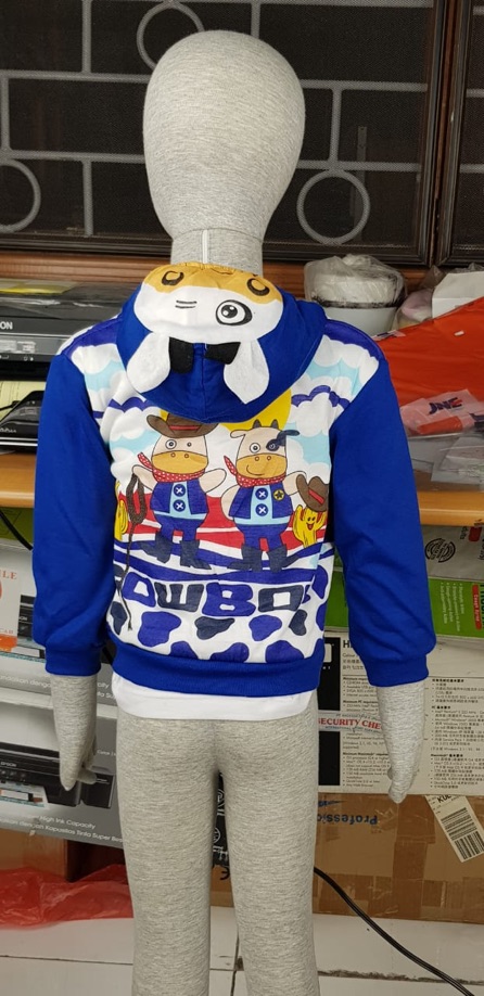 Jaket bayi topi sepeda motor motif sapi jerapah kelinci / jaket bayi topi