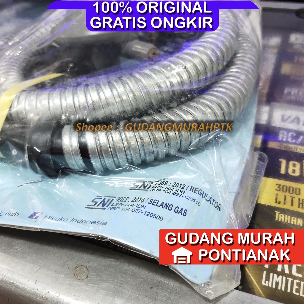 Selang Gas Miyako Regulator Besar Paket RMS 107 Aman dan Lengkap cincin gas