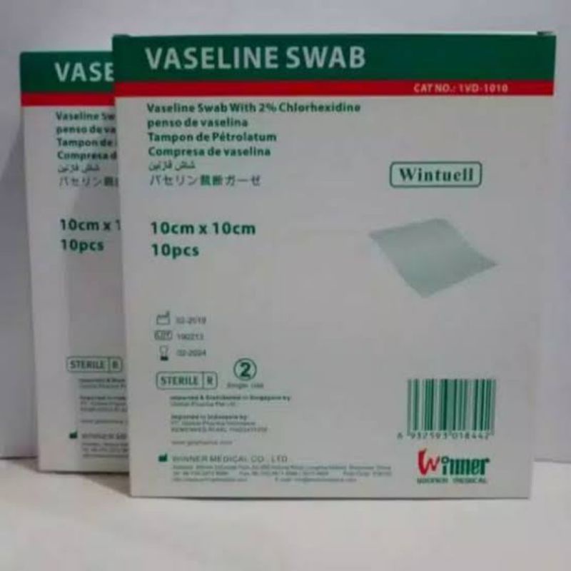 Vaseline swabs 10 x 10 cm / kasa steril / kasa luka