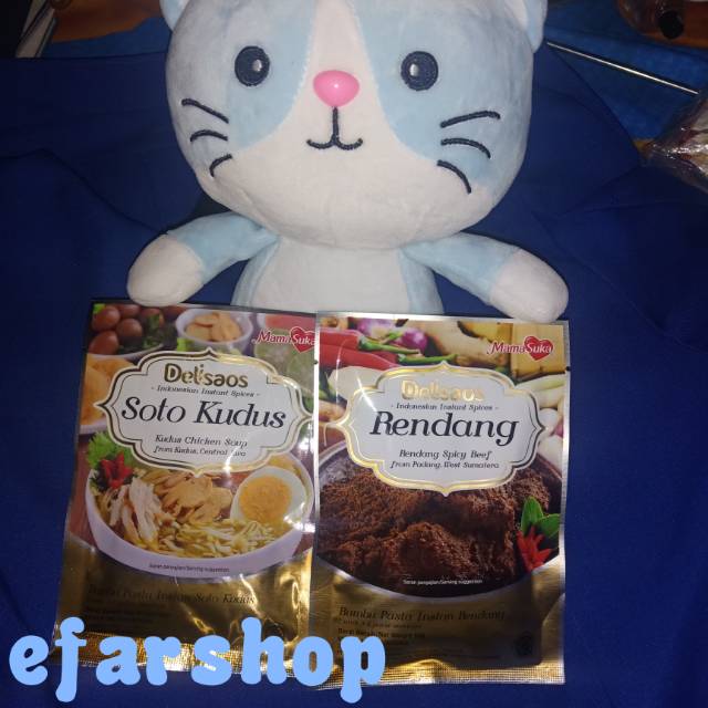 

Delisaos Nasi Goreng Teri Medan, Soto Kudus dan Rendang Mama Suka . Bumbu instan