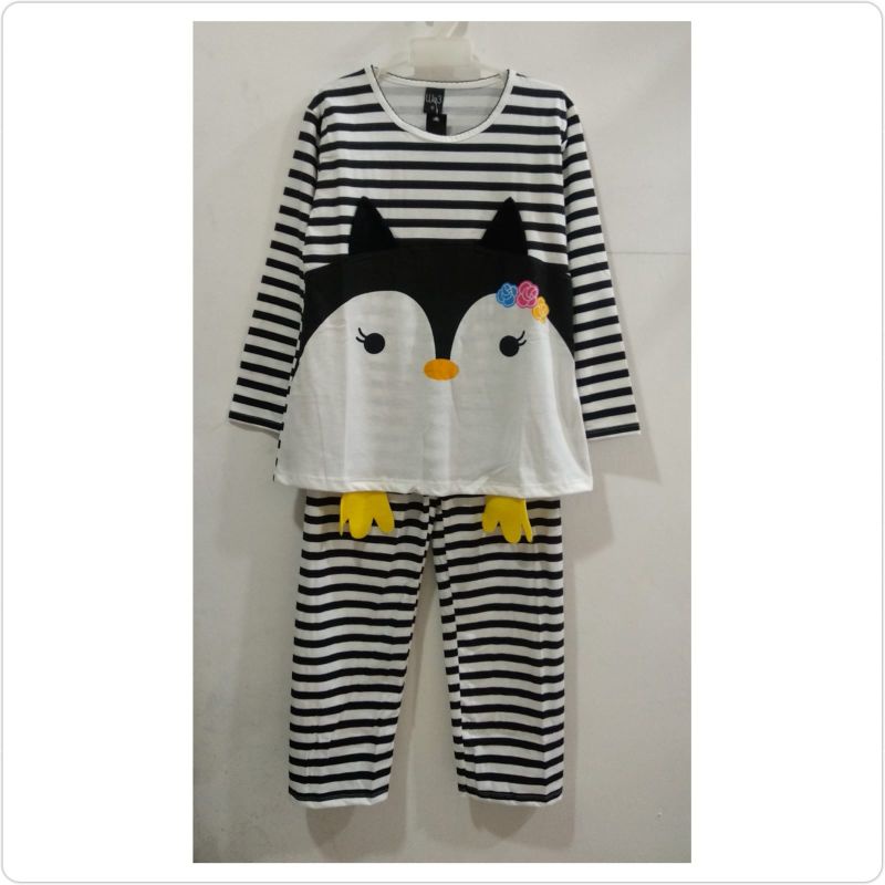 piyama anak perempuan motif piyo-piyo merk V3 usia 7-9 tahun