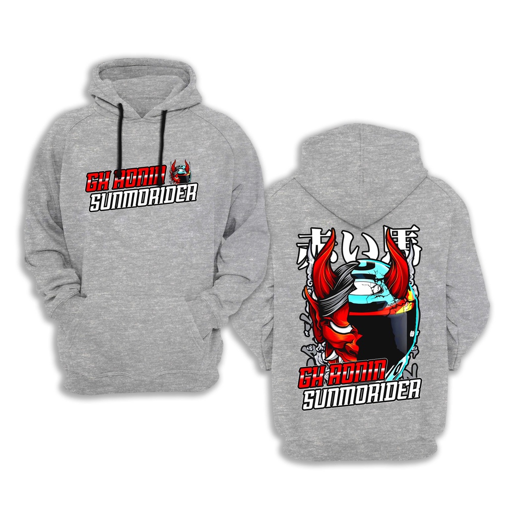 HOODIE SUNMORI DEVIL RONIN RIDER IN THE ROAD GX  KATUN FLEECE TEBAL ORIGINAL