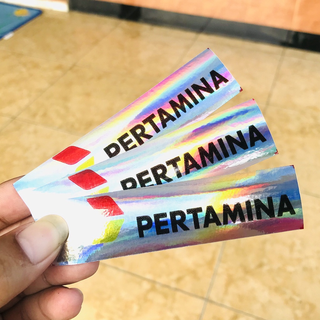 Stiker Hologram Pertamina Petronas Pertamax Turbo Bijian Anti Air