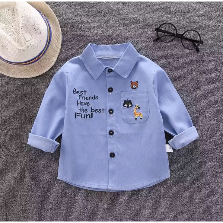 [kid bends OT] kemeja anak jeans warna