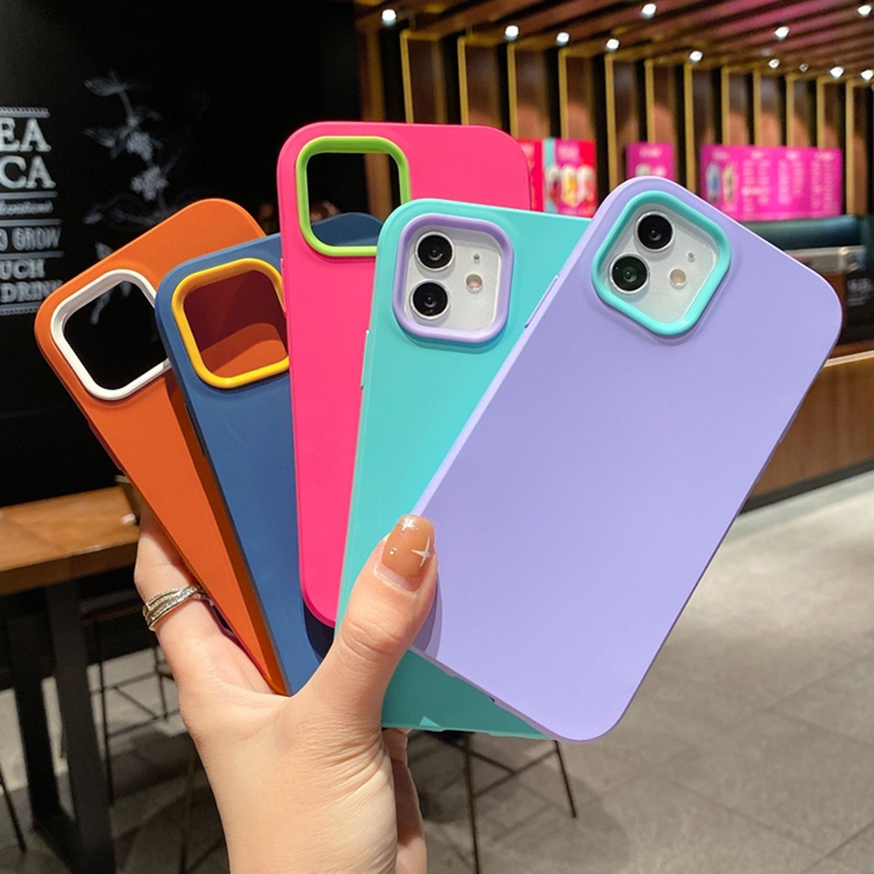 Soft Case Silikon Pelindung Lensa Kamera Warna Permen Untuk Iphone 13 11 12 Pro Max 7 8 Plus X Xs Max Xr Se 2020