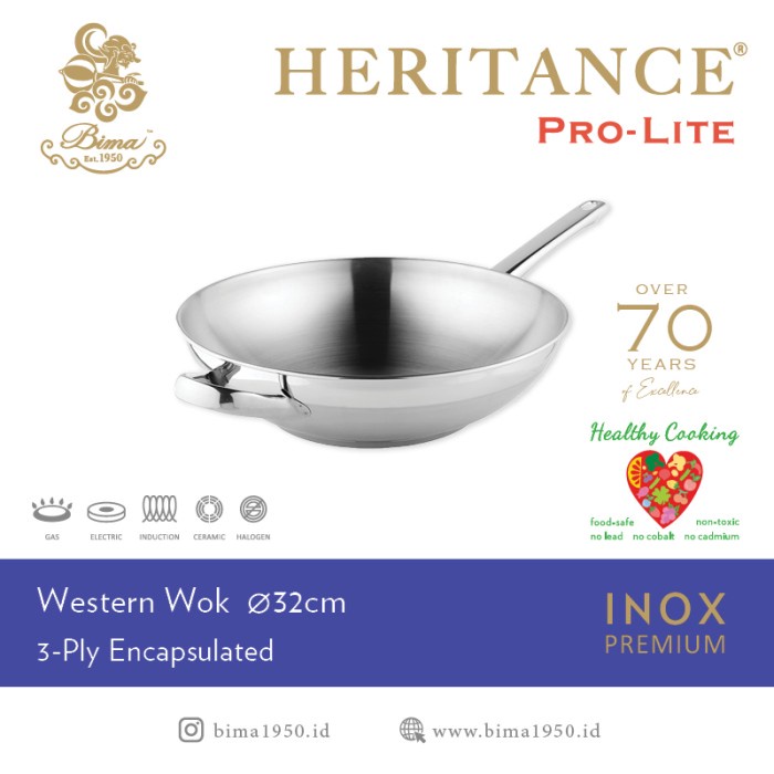 Bima Heritance Pro-Lite Western Wok 32cm